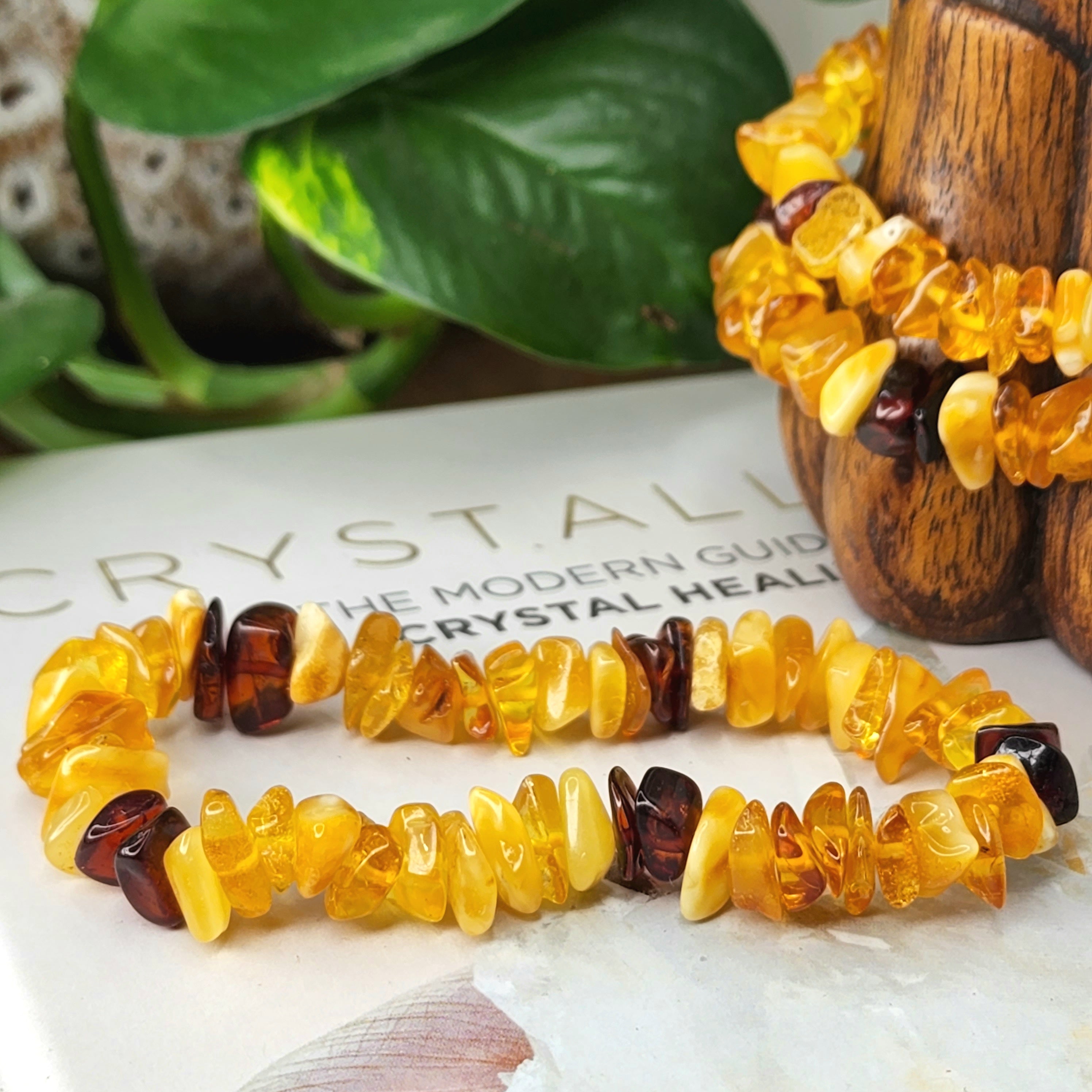 Butterscotch Amber Chip Stretchy Bracelets Butterscotch Amber Chip Stretchy Bracelets