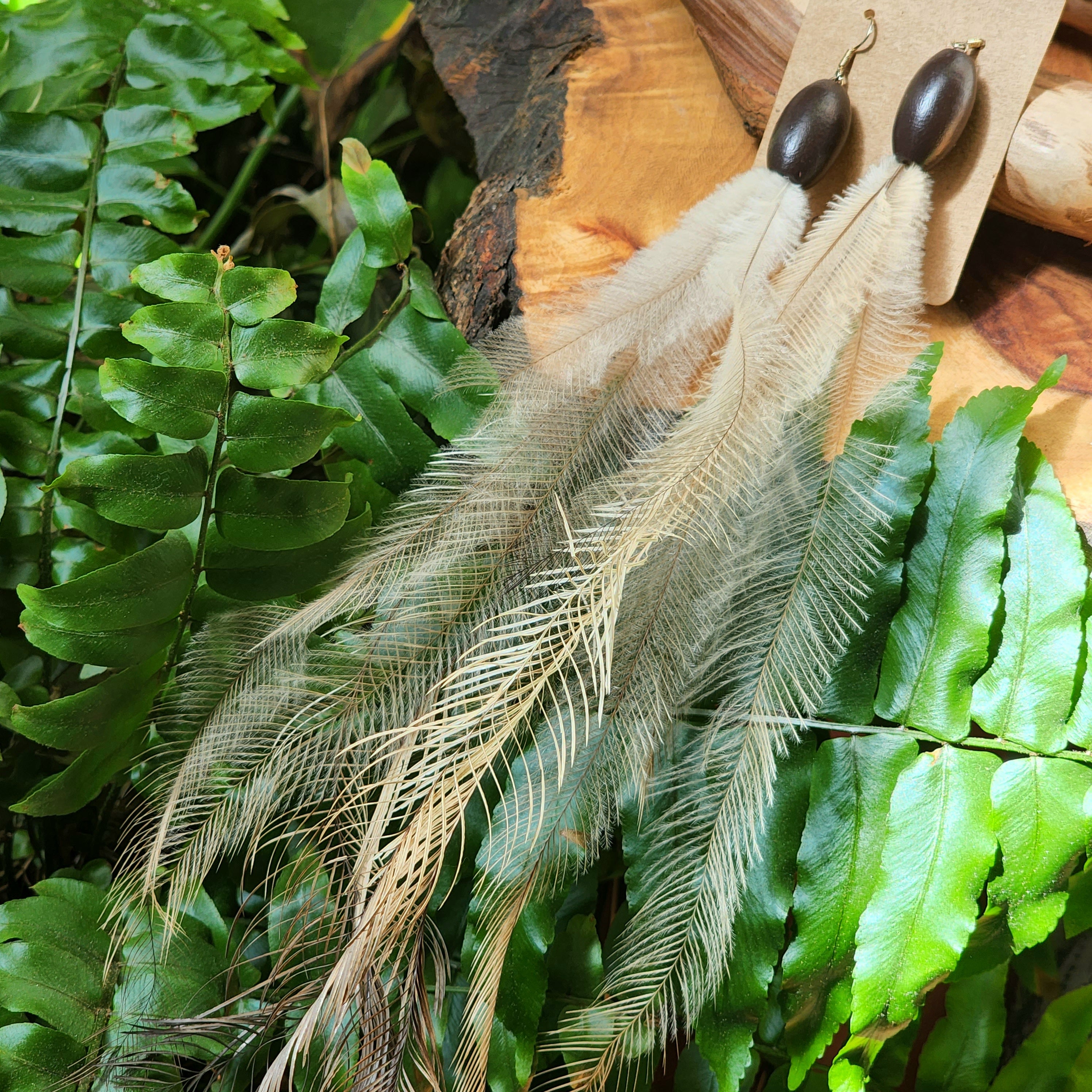 Emu best sale feather earrings