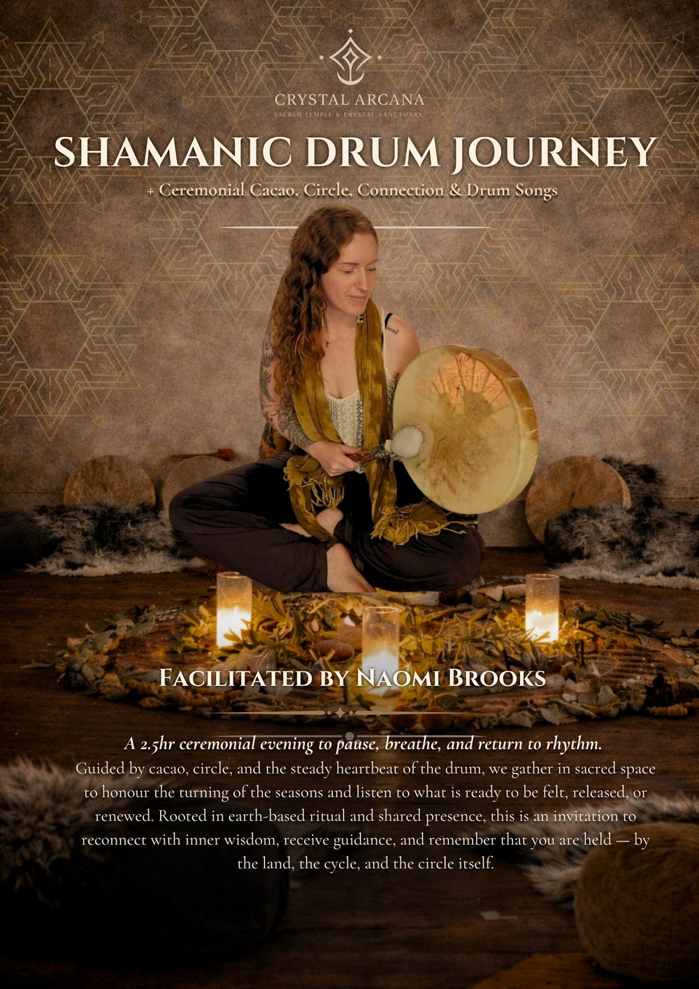 Shamanic Drum Journey, Cacao & Circle - $39