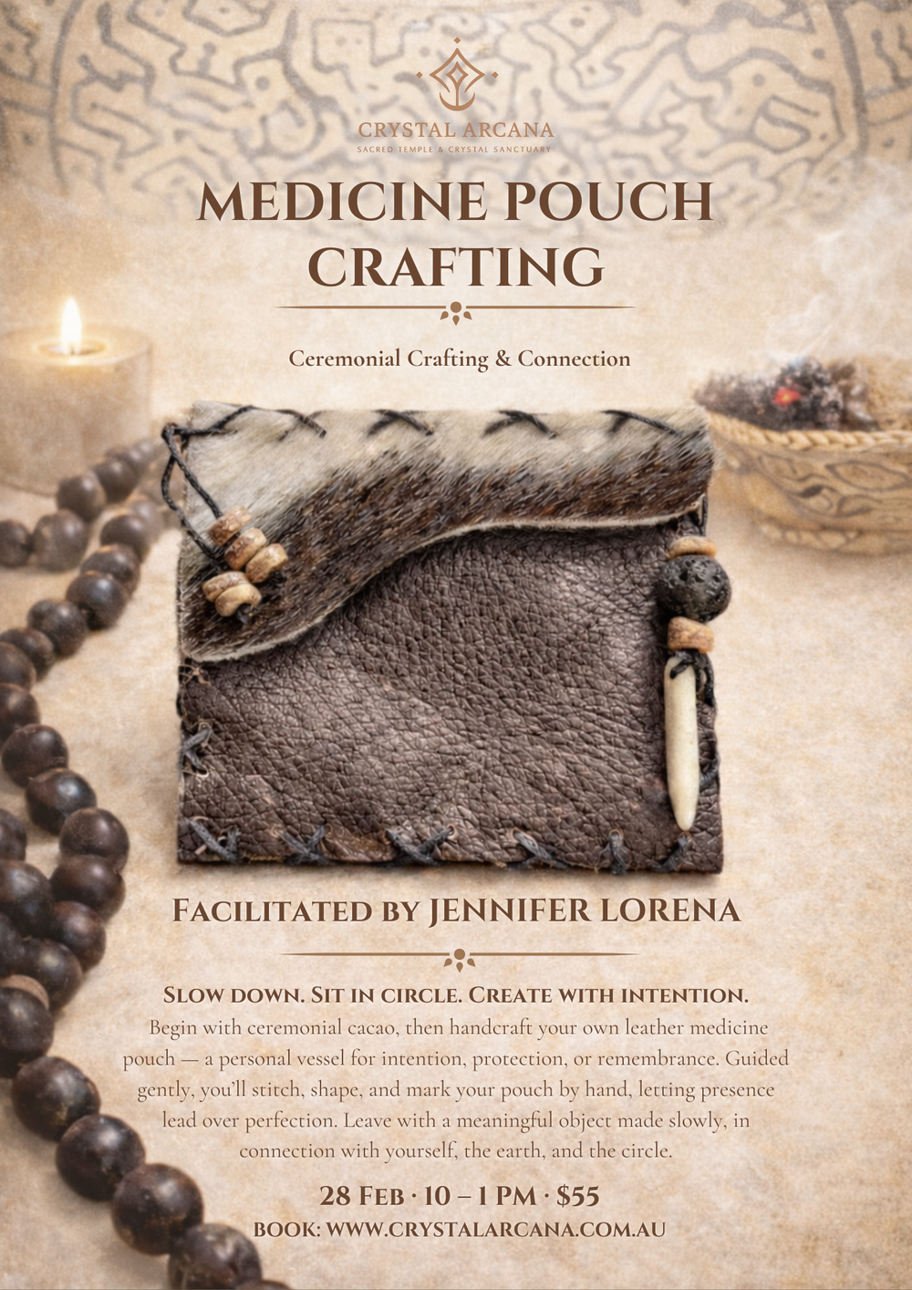 Medicine Pouch Workshop - $55