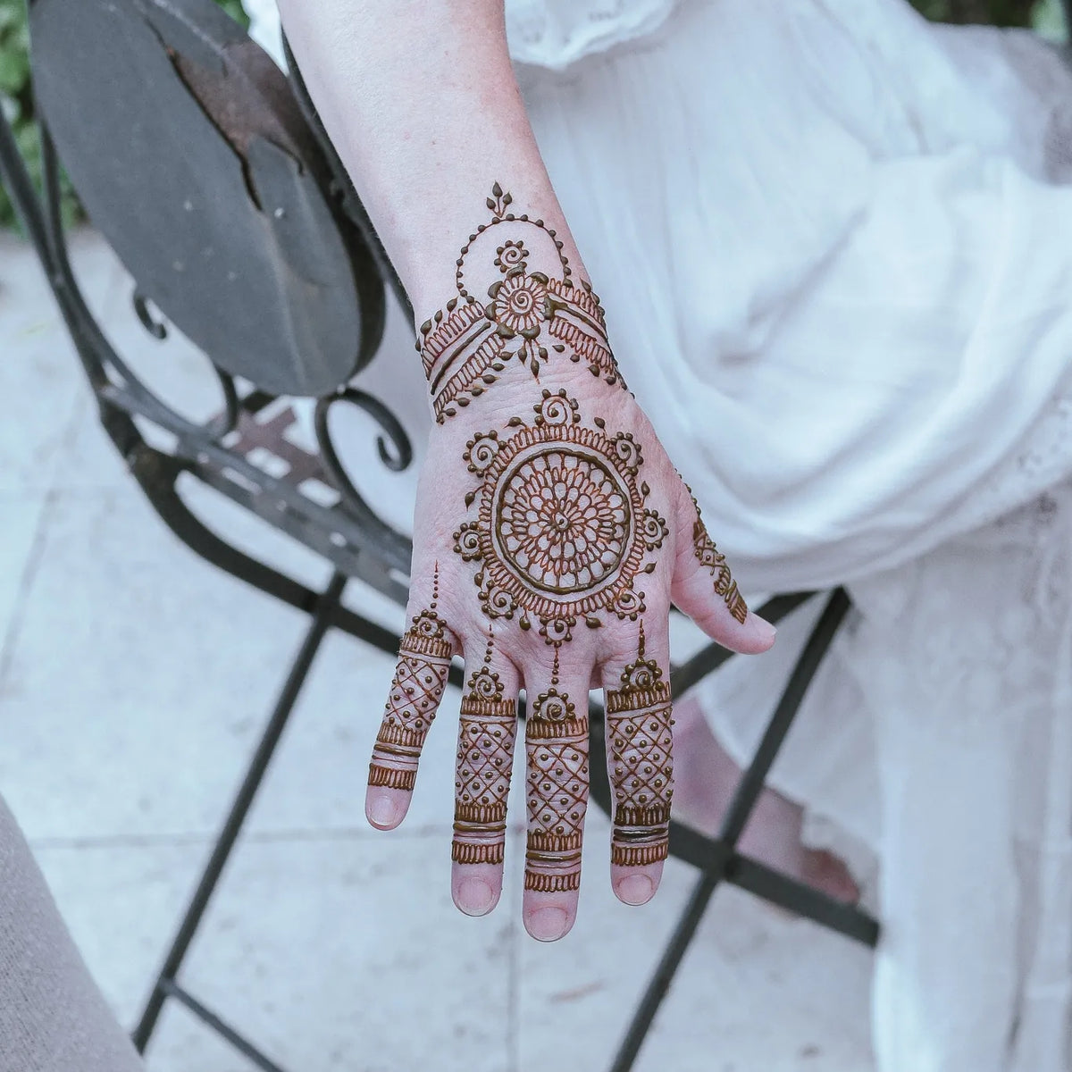 Henna blessing on a hand