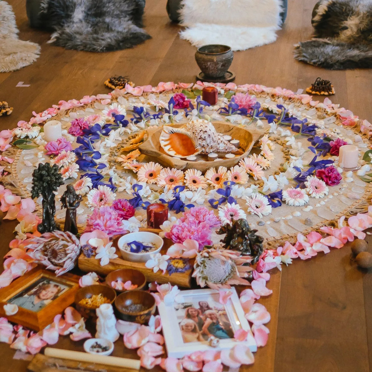 Flower mandala earth altar