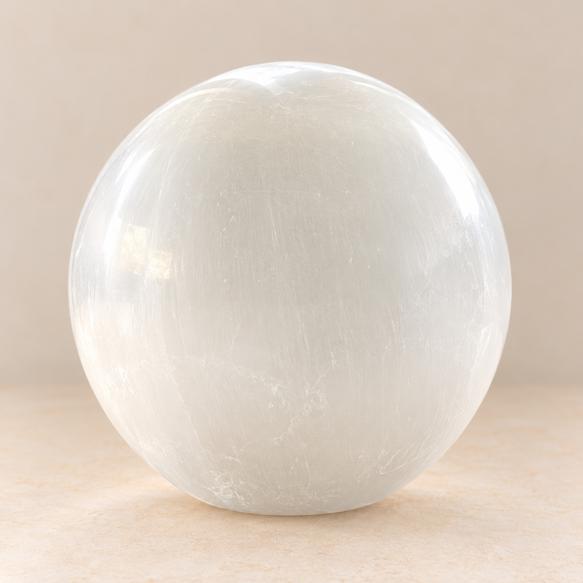 Selenite Sphere Lamp