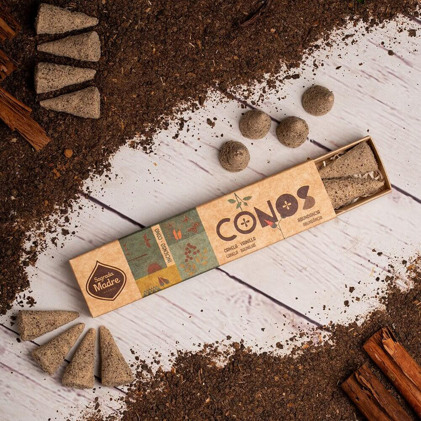 Sagrada Madre Incense Cones - Cinnamon & Vanilla