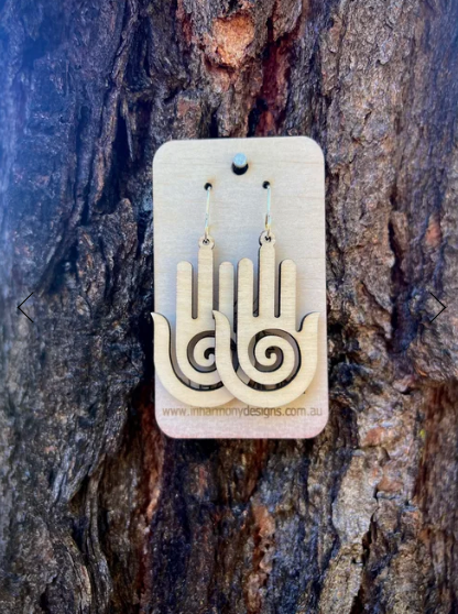 In Harmony Wooden  Earrings