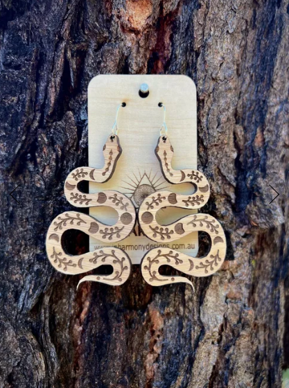 In Harmony Wooden  Earrings