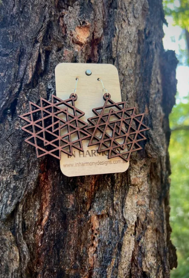 In Harmony Wooden  Earrings