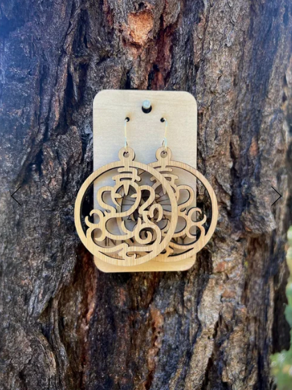 In Harmony Wooden  Earrings