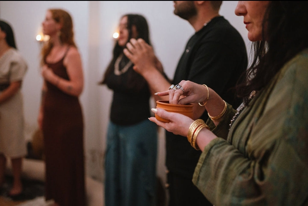 Smoke cleansing before ceremony