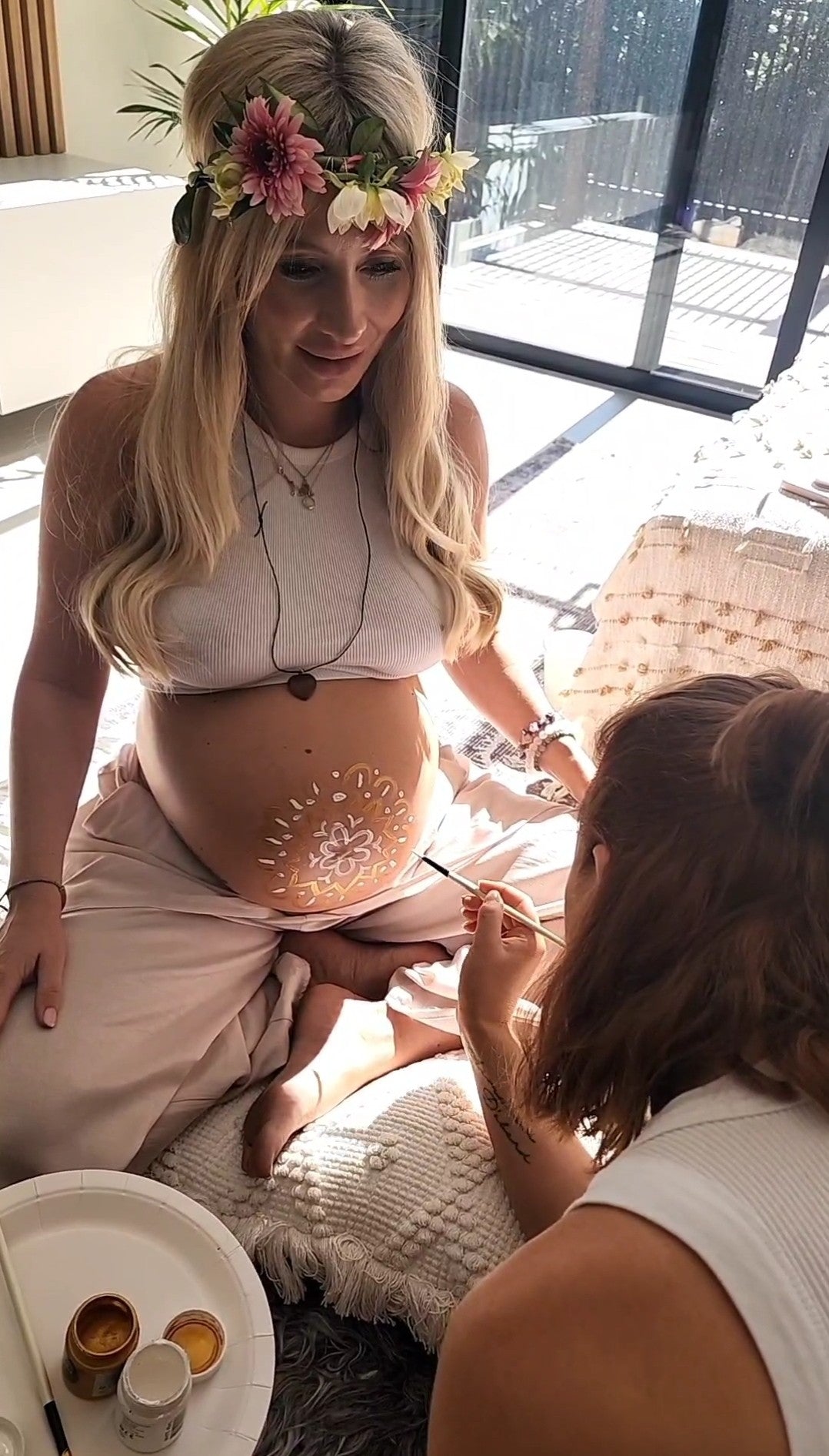 Belly painting at a Mother Blessing